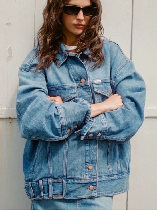 STAUD Jackets & Blazers - Staud Wrangler The Biggest Jean Denim Trucker Jacket New S M 90s Y2K Oversized